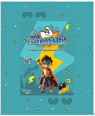 Portada del libro Soy Extraordinario, estilo cómic de superhéroes